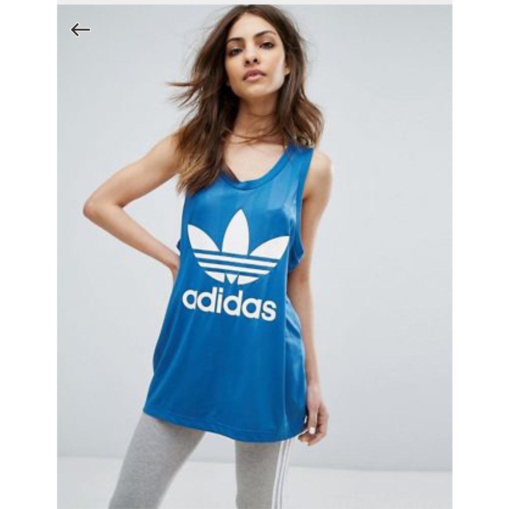 Blue Teal Adidas Original Trefoil Jersey